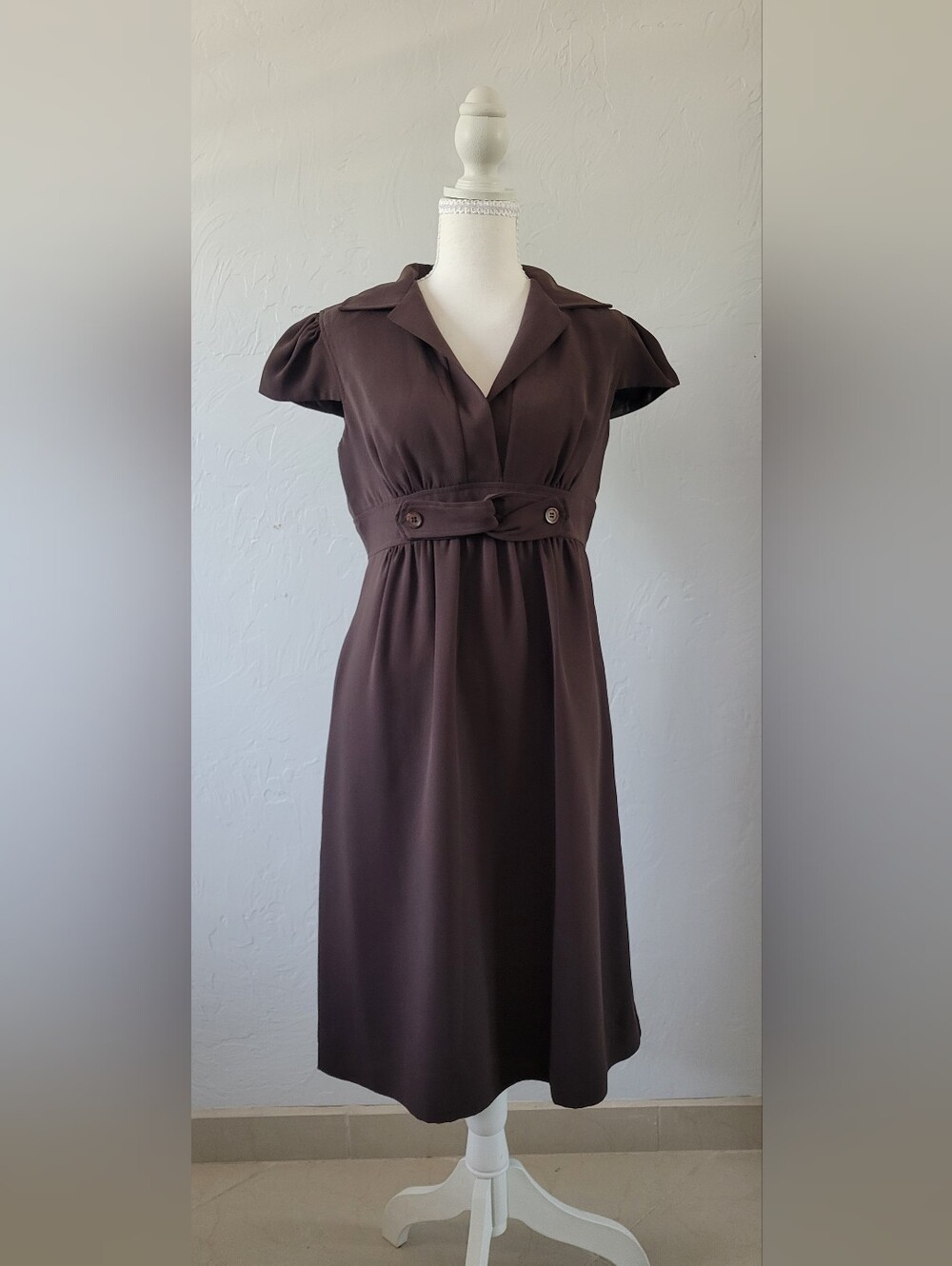 Suzi Chin for Maggy Boutique Dress Size 4 Preppy Office Coquette Quiet Luxury